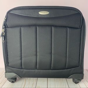 Samsonite Rolling Suitcase Carry On Bag Black Laptop Case Pull Roller 17 inch